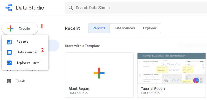 آموزش ساخت گزارش در گوگل دیتا استودیو 7