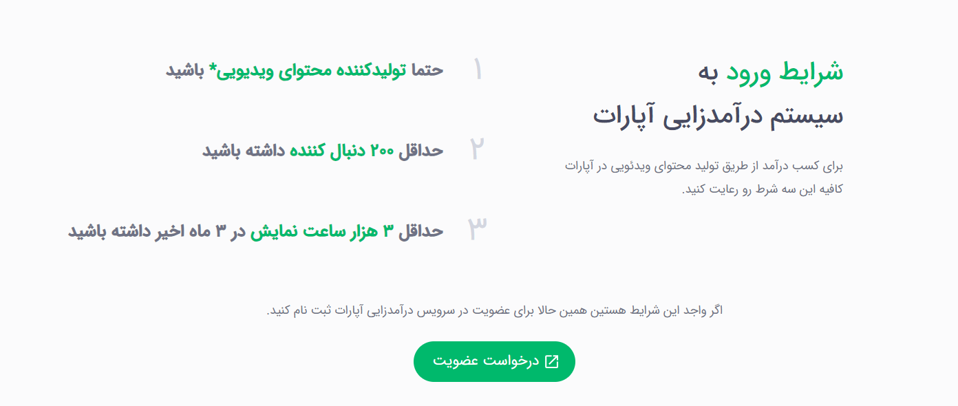 کسب درآمد از آپارات