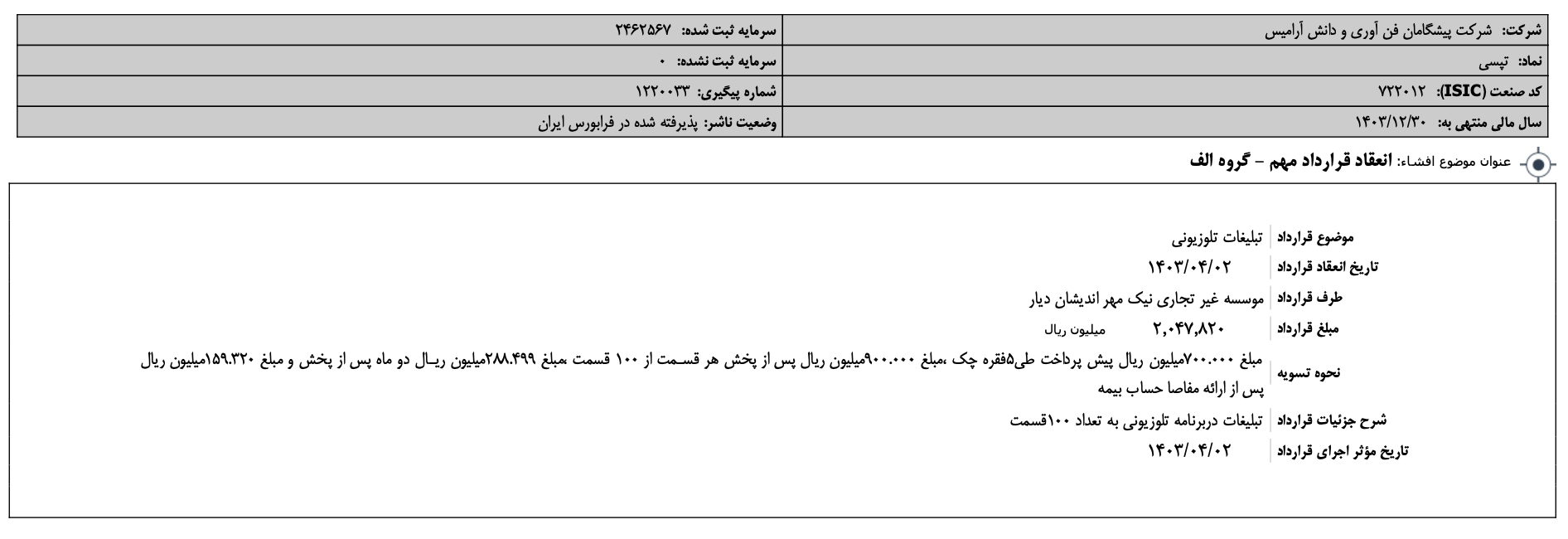 تپسی با یک قرارداد ۲۰۵ میلیارد تومانی اسپانسر یک برنامه تلویزیونی می‌شود 1