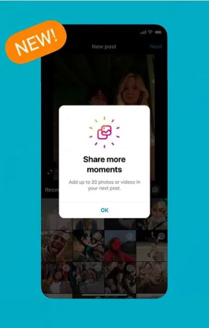 اینستاگرام تعداد تصاویر پست‌های اسلایدی را از ۱۰ به ۲۰ افزایش داد 1