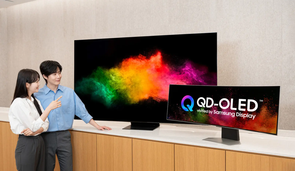 سامسونگ از لوگوی جدید فناوری QD-OLED رونمایی کرد 2