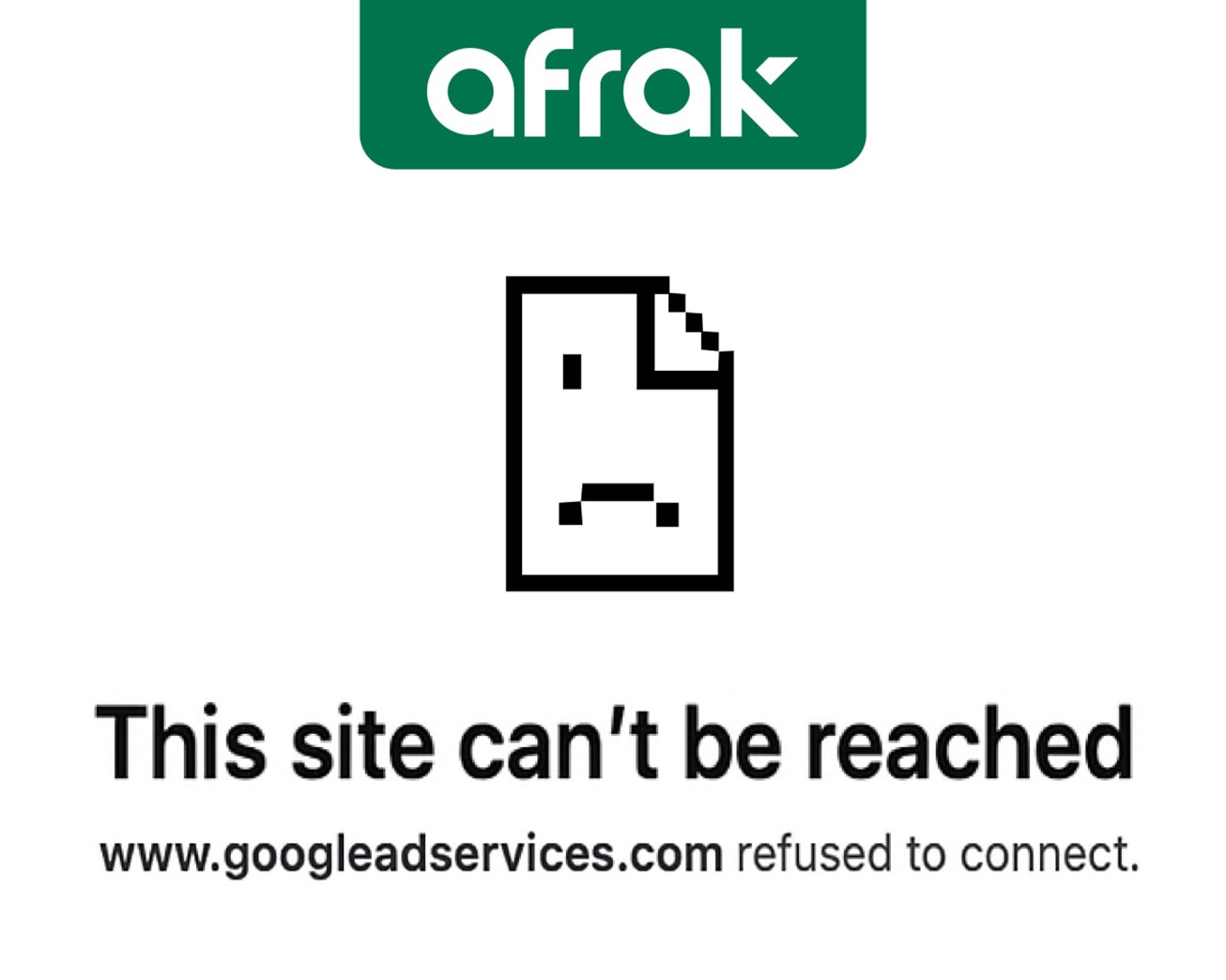 نامه افراک به مراجع: محدودیت دامنه Google Adsرا رفع کنید