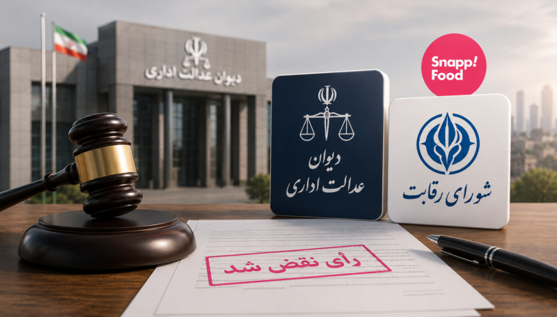 دیوان عدالت اداری رأی شورای رقابت درباره اسنپ‌فود را نقض کرد